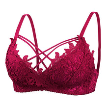 Load image into Gallery viewer, Women Lingerie Sexy Lace Bra Wine Red Brassiere Fashion