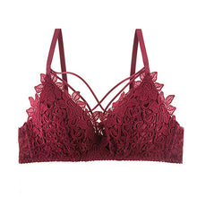 Load image into Gallery viewer, Women Lingerie Sexy Lace Bra Wine Red Brassiere Fashion