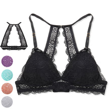 Load image into Gallery viewer, 3/4 Cup Black Wireless Bralette For Women Unlined