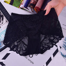 Load image into Gallery viewer, Peacock Lace Panties Women Transparent