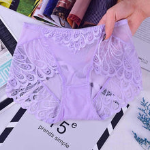 Load image into Gallery viewer, Peacock Lace Panties Women Transparent