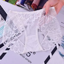 Load image into Gallery viewer, Peacock Lace Panties Women Transparent