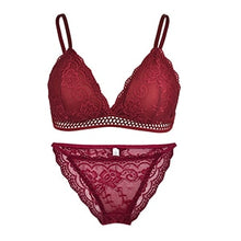 Load image into Gallery viewer, Deruilady New Women Sexy Lace bra set Solid Women