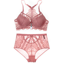 Load image into Gallery viewer, CINOON Floral Lace Lingerie Front Closure Bra Set Backless