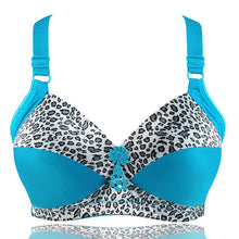Load image into Gallery viewer, Women's Plus Size Bra Leopard Print Wire Free Bras Push Up