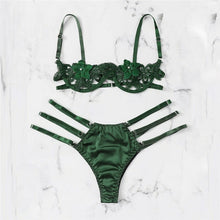 Load image into Gallery viewer, two piece set Lingerie Women Lace Bra Sexy