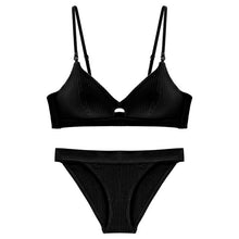 Load image into Gallery viewer, CINOON High Quality Cotton Underwear Set Fashion Striped Bra Set Noble