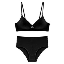 Load image into Gallery viewer, CINOON High Quality Cotton Underwear Set Fashion Striped Bra Set Noble