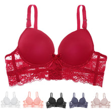 Load image into Gallery viewer, Women Fashion Lace Bra Patchwork Bralette Push Up Bra Cotton